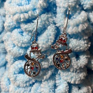 NWOT snowman, earrings, dangling